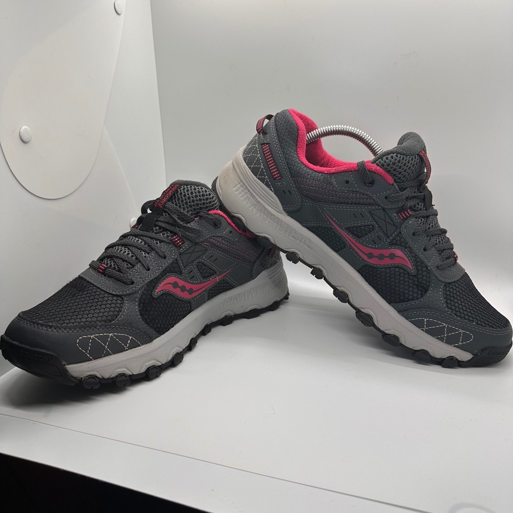 Saucony Raptor TR Trail Running Shoes Women's Size 11 Gray Pink Sneakers Terrain